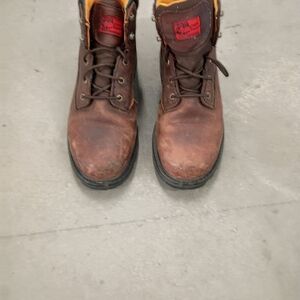 Men's Rugged Brown Leather Boots